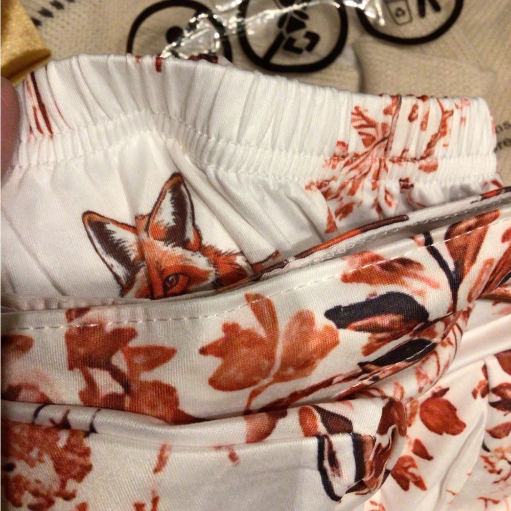 NEW ! jersey Women's Brown fox Patterned pajamas - Picture 7 of 9